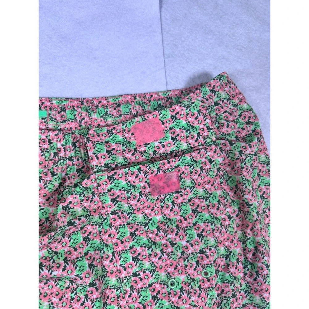 Vineyard Vines Swim Trunks Mens 2XL Pink Green Mesh Lining 7